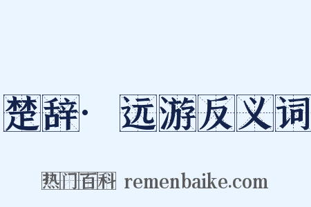 楚辞·远游反义词是什么意思的图片